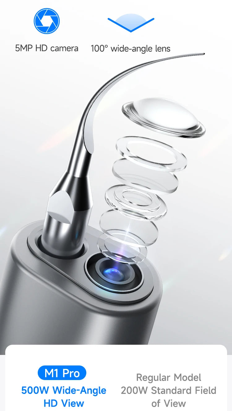 T6 Ultrasonic Tooth Cleaner – 5-Mode Dental Plaque & Tartar Remover with LED Light