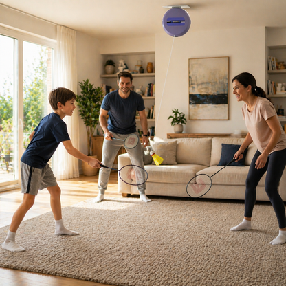 Solo Badminton Trainer Pro – Smart Ceiling Trainer with Remote Control