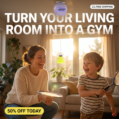 Solo Badminton Trainer Pro – Smart Ceiling Trainer with Remote Control
