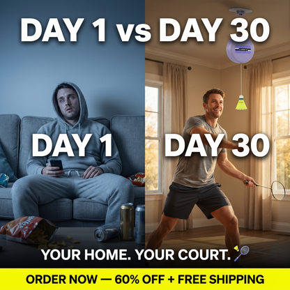 Solo Badminton Trainer Pro – Smart Ceiling Trainer with Remote Control
