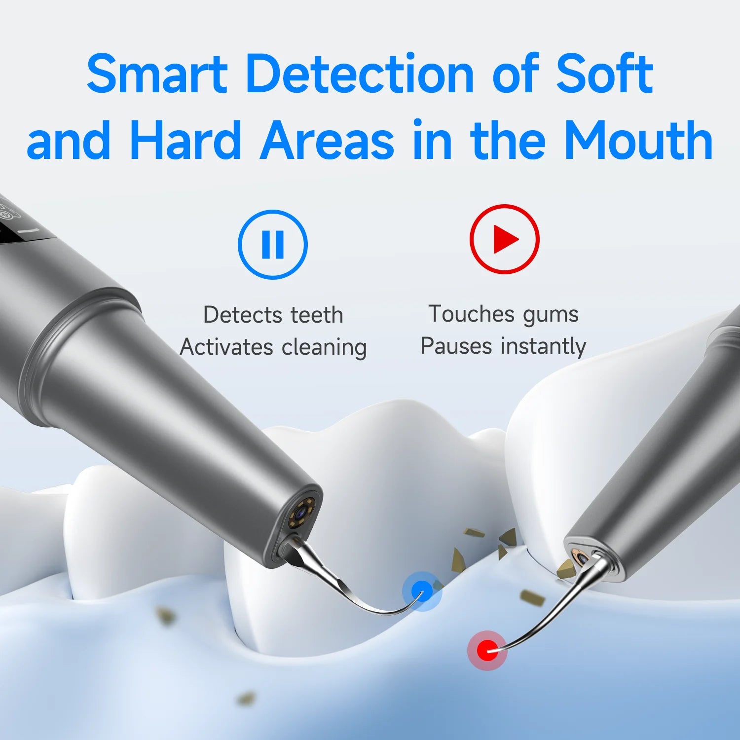 T6 Ultrasonic Tooth Cleaner – 5-Mode Dental Plaque & Tartar Remover with LED Light