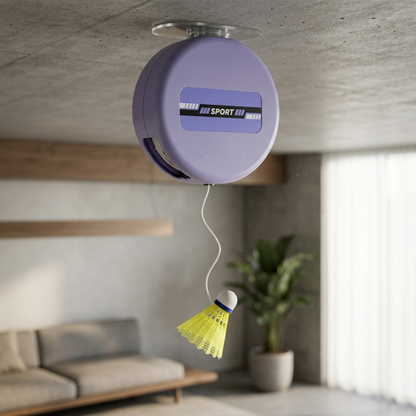 Solo Badminton Trainer Pro – Smart Ceiling Trainer with Remote Control